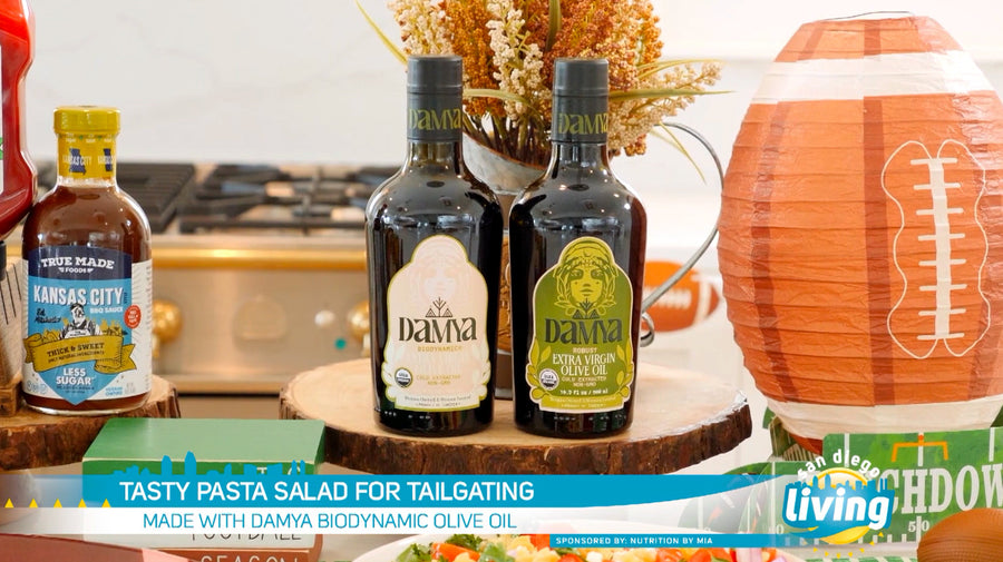 DAMYA Olive Oils Featured on CBS‑8: A Game Day Favorite